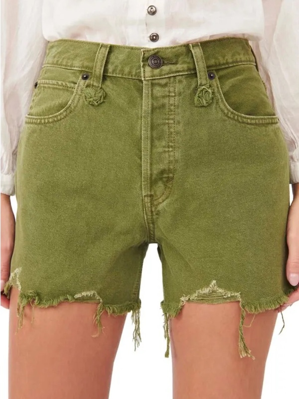 We The Free Makai Ripped Cutoff Denim Shorts
